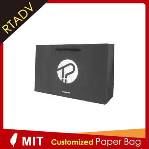 Paper Bag Customized Design Glossy Logo Print Packaging Portable Bag