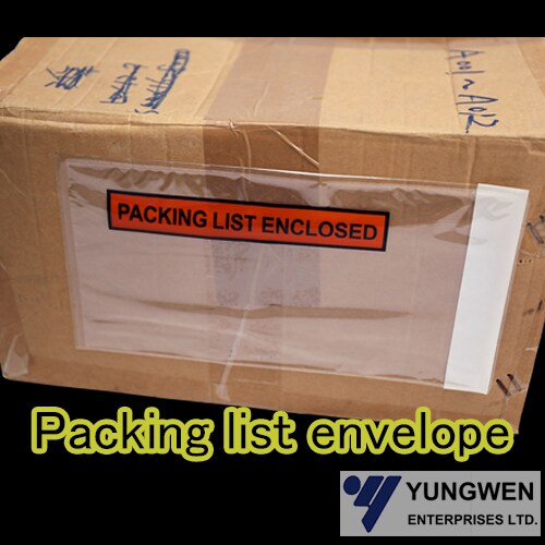 Packing list envelope
