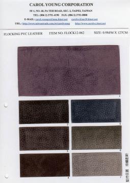 FASHION FLOCKING PVC LEATHER FOR BAGS ,SHOES USE.