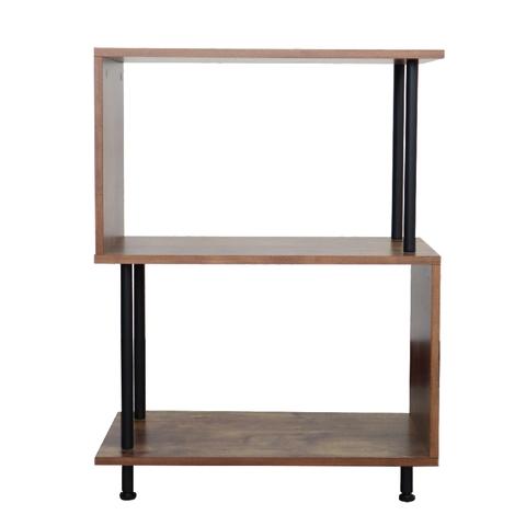 S Shaped Open Style Wood And Metal Bookcase 3 Tier Taiwantrade Com