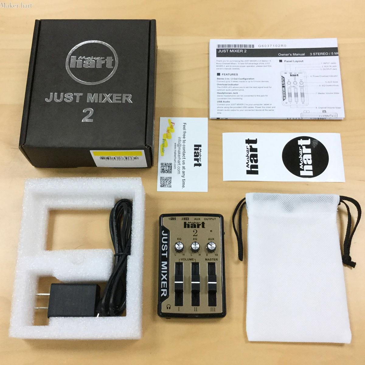 Maker Hart Mini USB Audio Mixer Just Mixer 2 GOLD 220V | Taiwantrade.com
