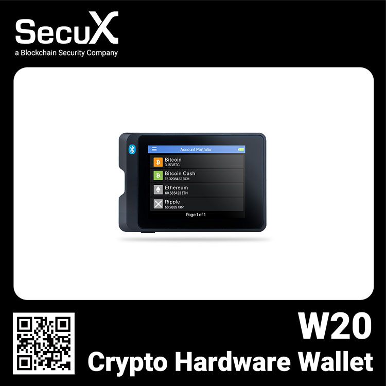 SecuX W20 Crypto Hardware Wallet for storing and protecting crypto