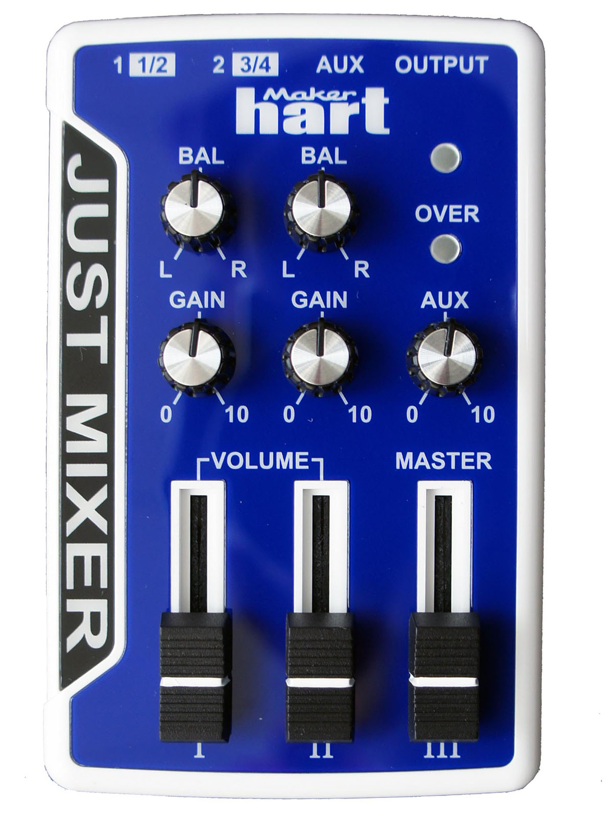 Maker Hart LOOP MIXER - Portable Audio Mixer with 5 Channel stereo inputs,  3 Outputs via 3.5mm jack. Including a Mono to Stereo DM2S Adapter.