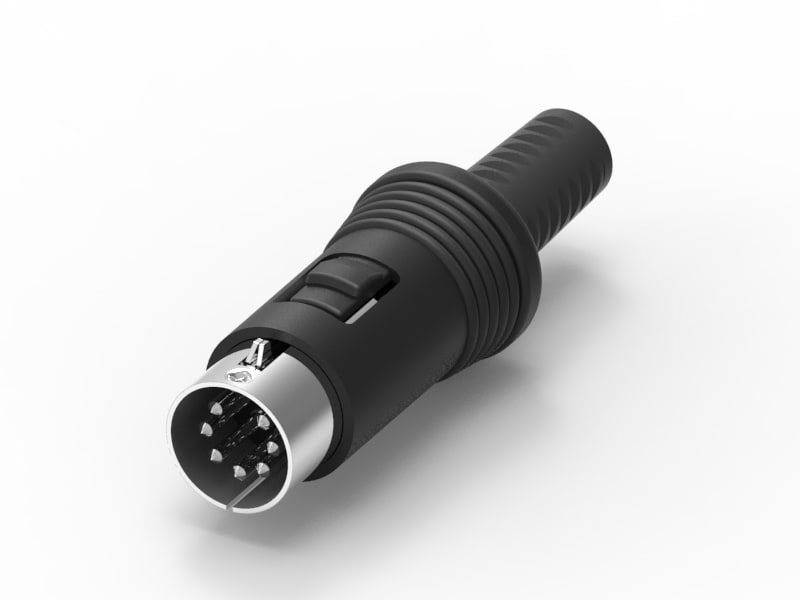 DIN Plugs (M) 7PIN Assembly Type-With Lock(07-B) | Taiwantrade