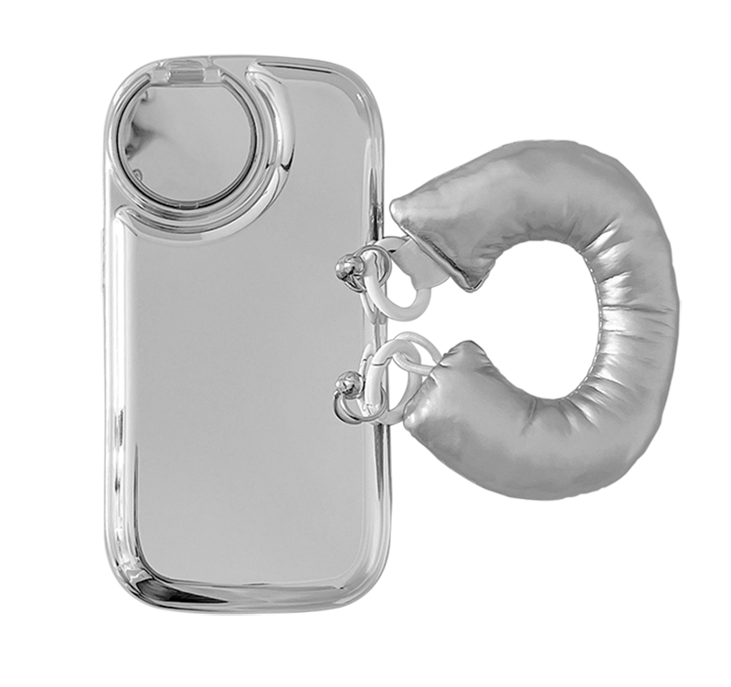 Silver Puffy Handle Phone Case Phone Accessories Vendor Taiwantrade