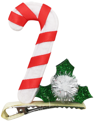 Christmas Candy Cane Hair Clips Party Dress Up Accessories Supplier