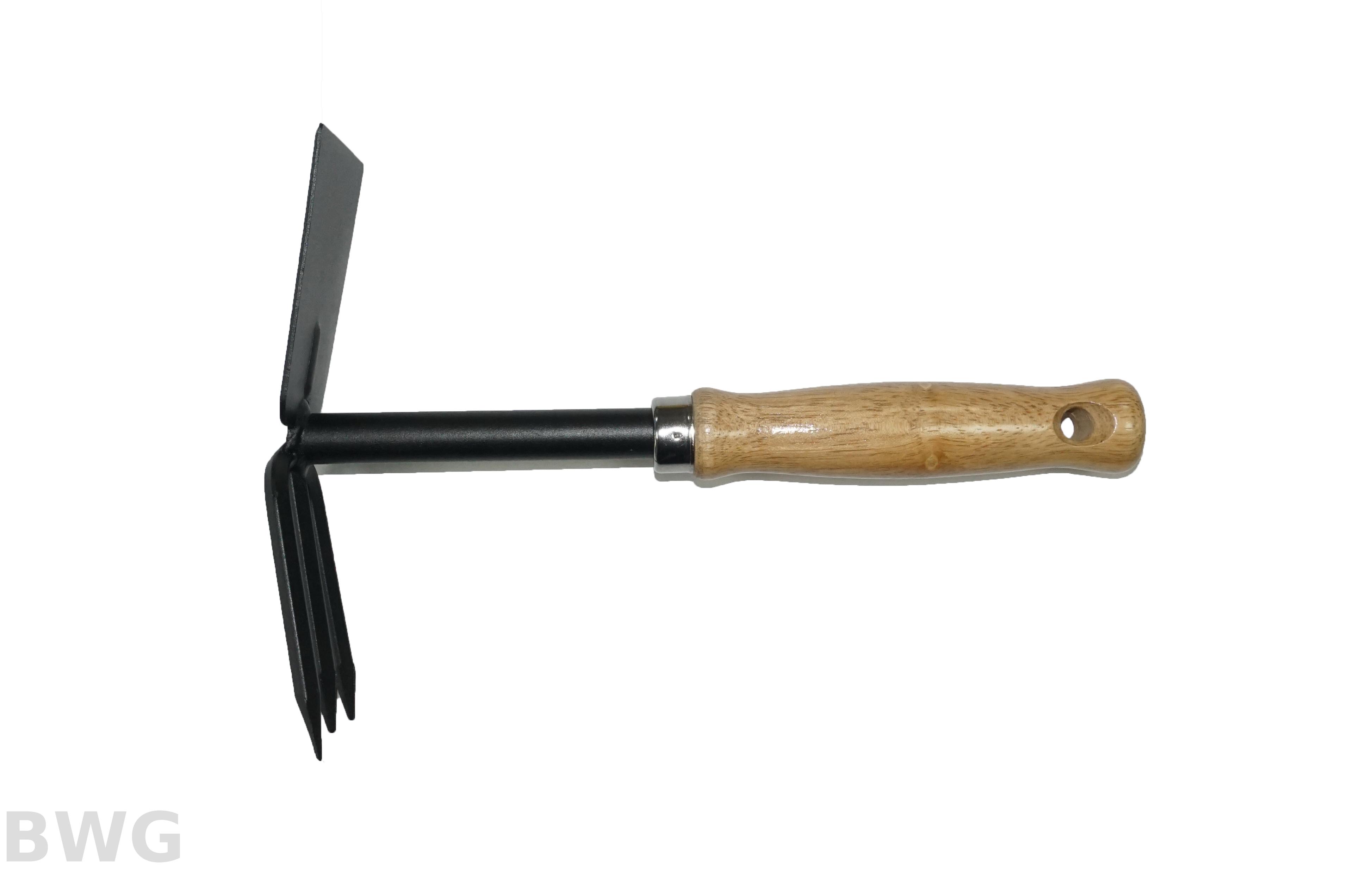 Garden Hand Tools Fork And Hoe 3 Prong Cultivator With Wooden