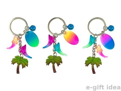 Dolphin Palm Tree Keychain