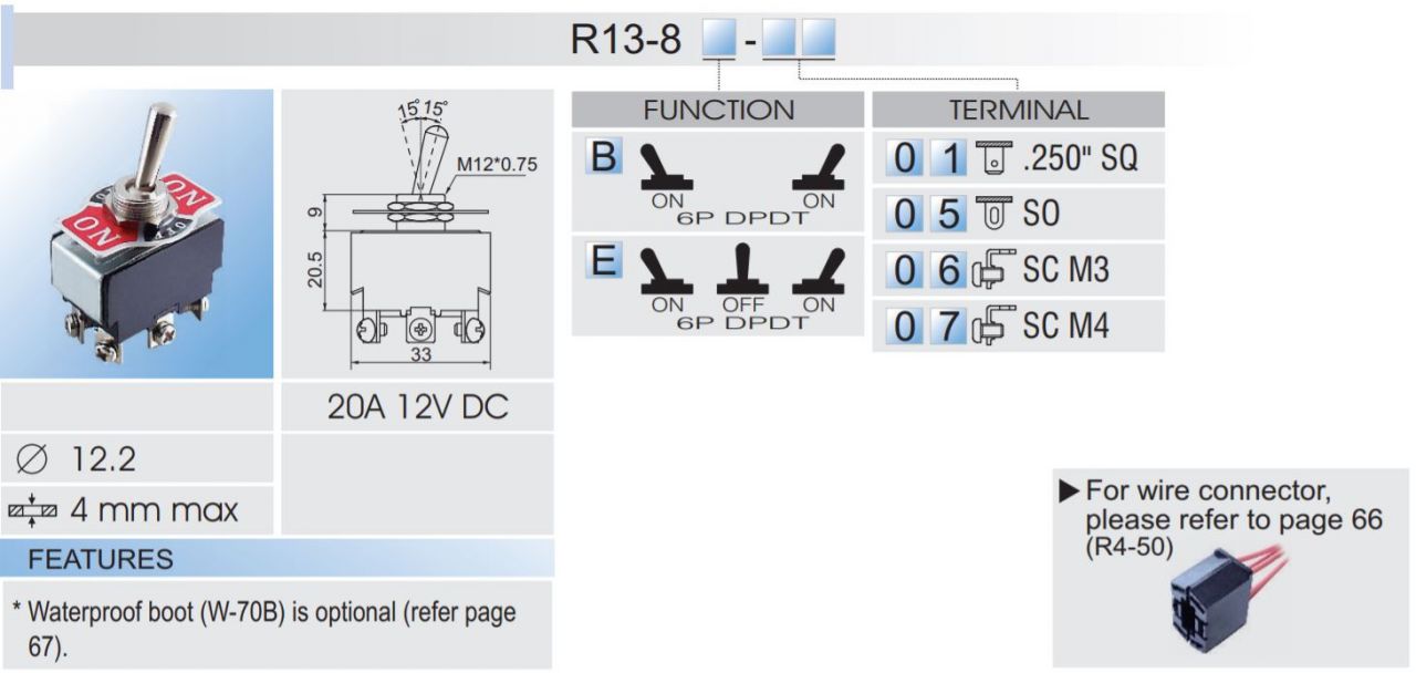 Toggle Switch DC SCI R13 8 Taiwantrade