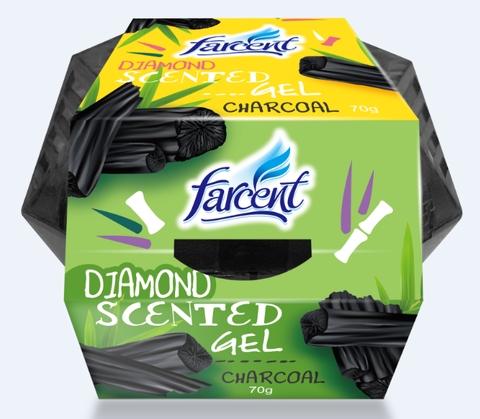 Diamond Air Freshener Gel-Charcoal