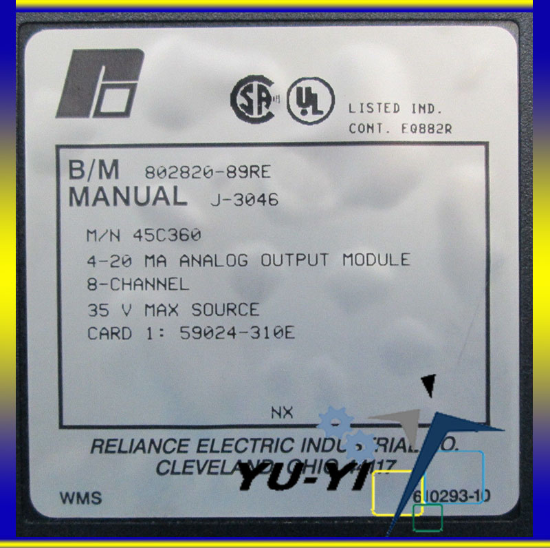 Reliance Electric 45c360 45c 360 45 C Analog Out 4 ma Plc 80 Automax Taiwantrade Com