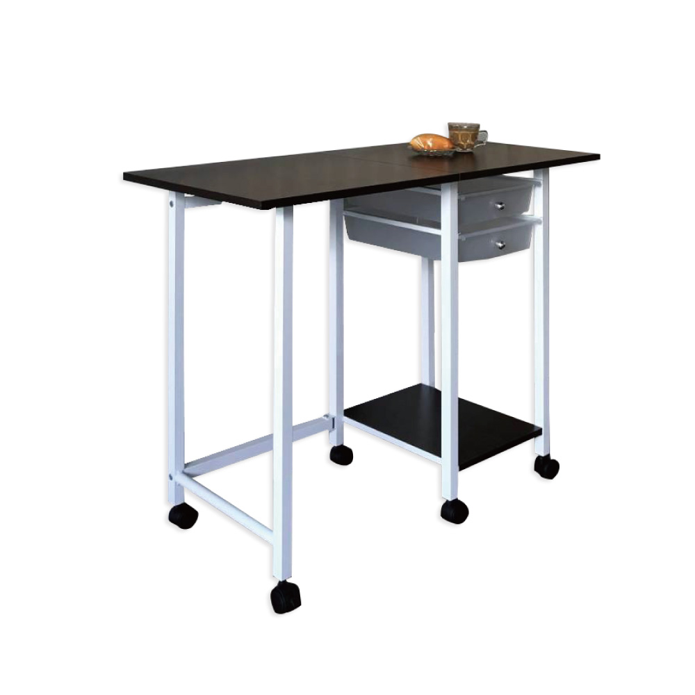 Folding Table With Folding Storage Wheel