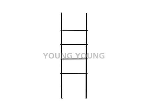 Towel Ladder with Hooks-360ﾟAdjustable feet accommodate uneven floors