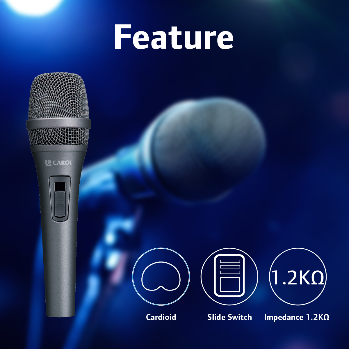 AHNC technology, effectively reduce the microphone handling noise