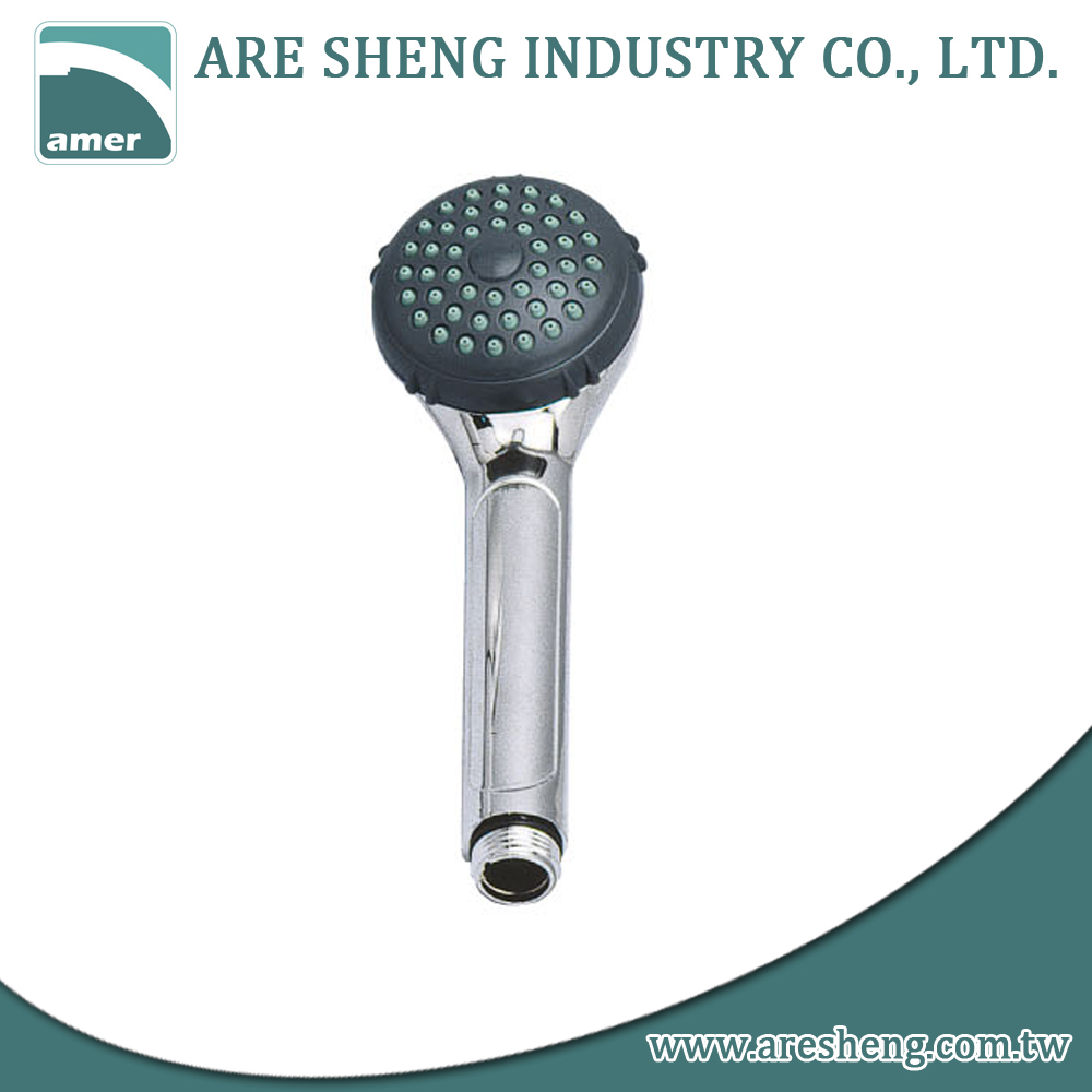 Single pattern plastic hand held shower head