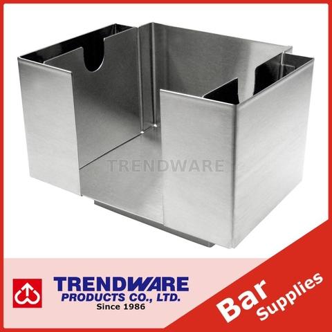 Stainless Steel Napkin Caddy - 3 Compartment