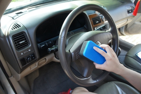 Car Interior Dashboard Sponge Cleaner With Holder
