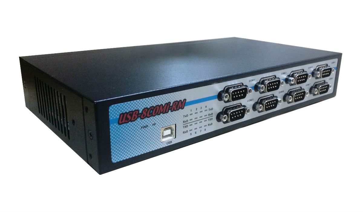 Rackmountable USB to 8Port RS232/422/485 Serial Adapter