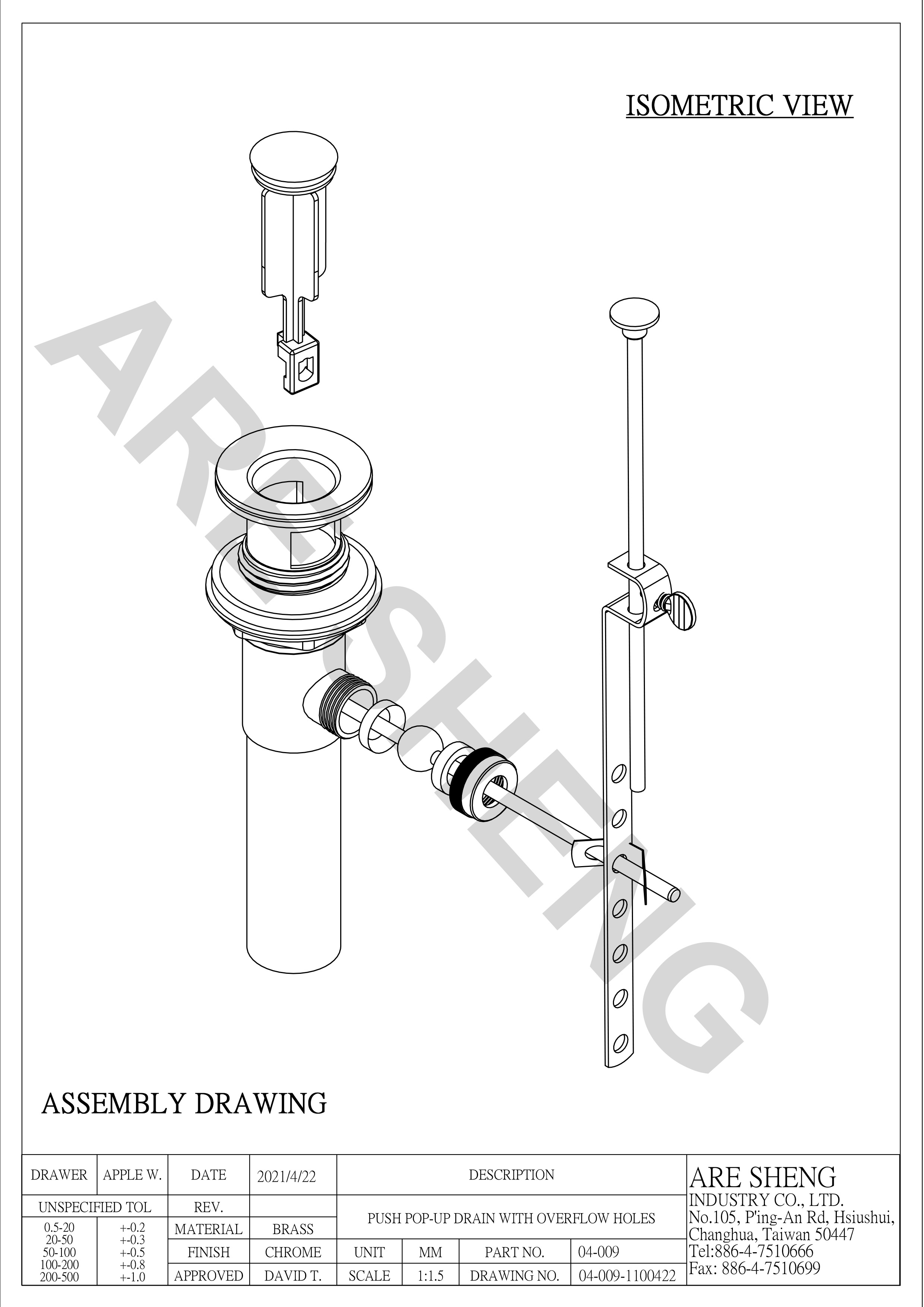 dimension drawing of 04-009 