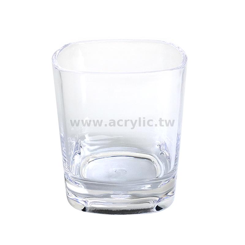 360ml Simple design Acrylic Square Rock Glasses