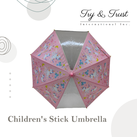 Children's Stick Umbrella, OEM Custom Design, Easy to Open and Close, Child-friendly Handle