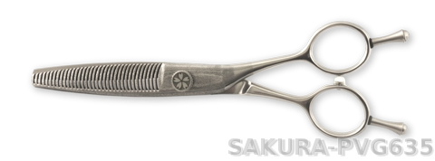 SAKURA Scissors: PVG635- Professional hair cutting shears for hairdressers and barbers