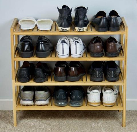 2 Tier Bamboo Stackable Shoe Rack Taiwantrade Com