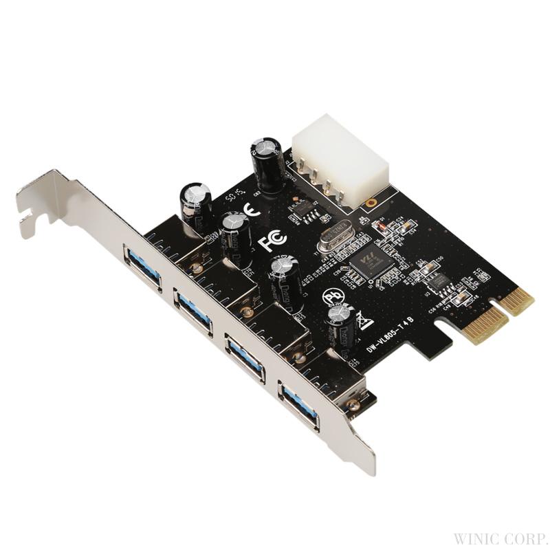 PCI Express PCIE 4X External USB 3.1 Type-A Expansion Card | WINIC CORP.