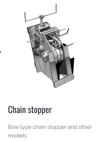 Posidoina-Bow type chain stopper