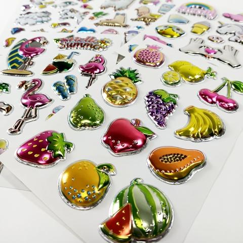 3D cartoon PVC stickers, POP-UP Foil stickers for kids