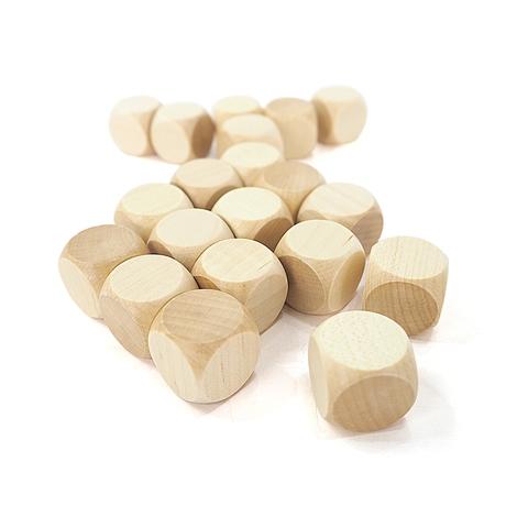 25mm blank ivory color round corner wooden dice