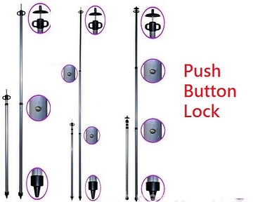 Push Button Lock aluminium tent pole