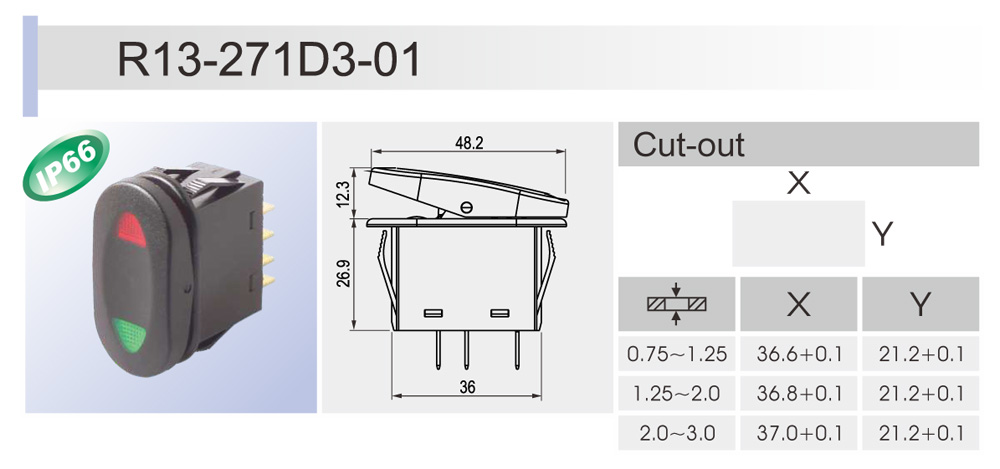 Waterproof Rocker Switch DC SCI R13 271 Taiwantrade