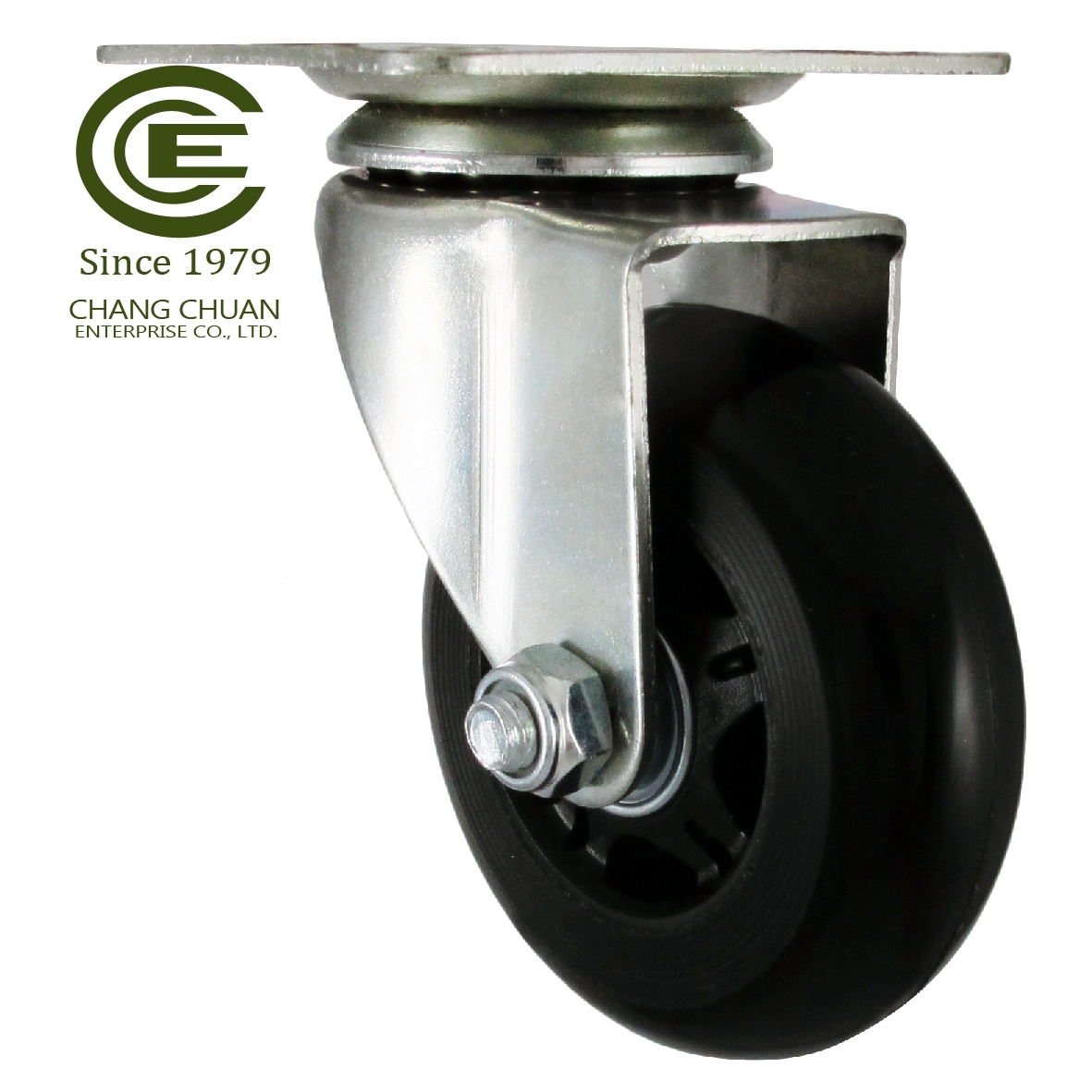 3 PU Bearing Caster Trolley Clamp Plate Wheels Taiwantrade