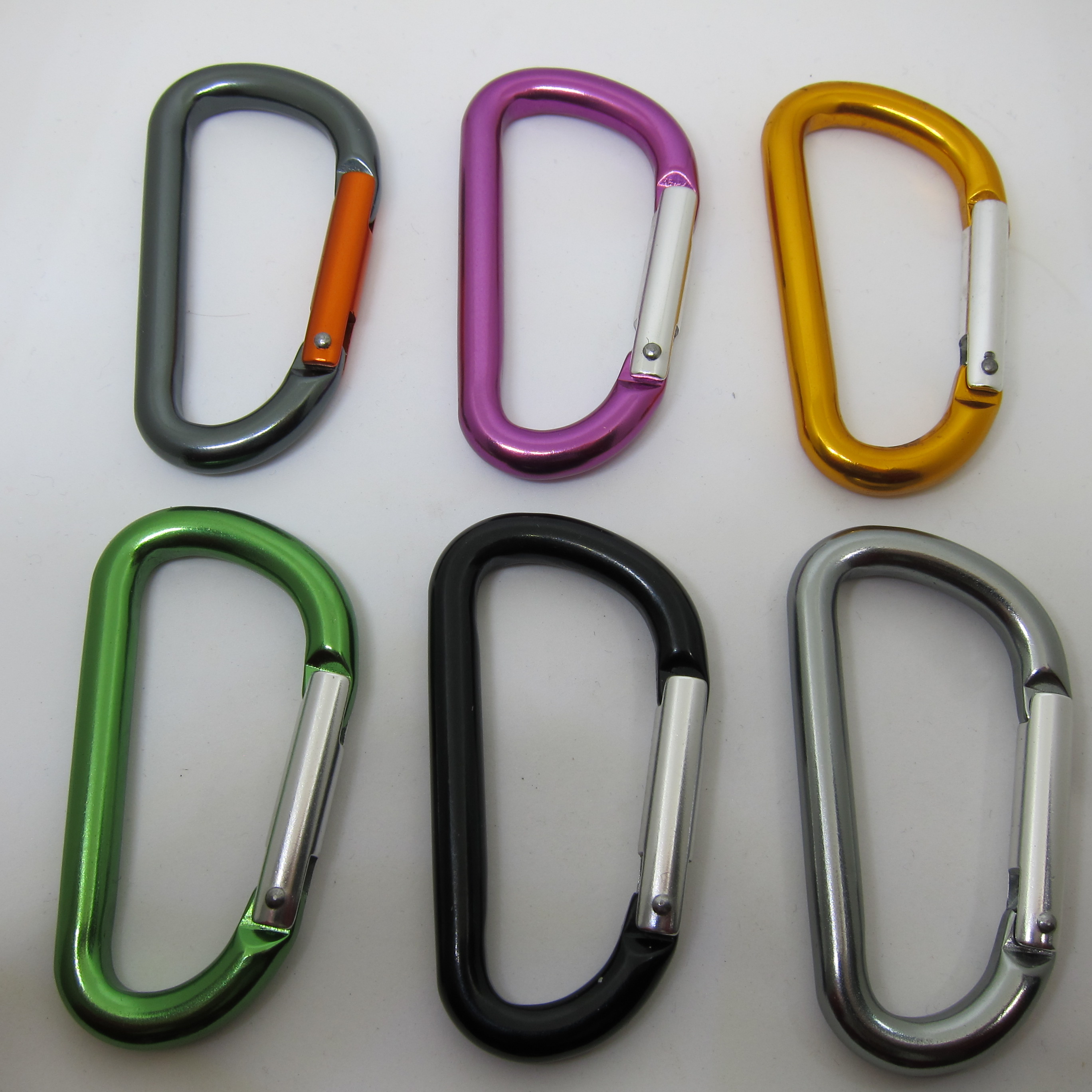 5mm, 6mm, 7mm, 8mm D type key chain carabiner | Taiwantrade.com
