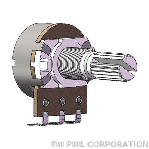 Rotary series metal shaft type potentiometer