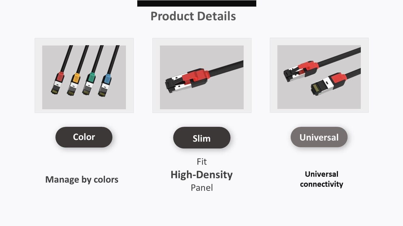Cat 6 Ethernet-Kabel in Colord Moulding