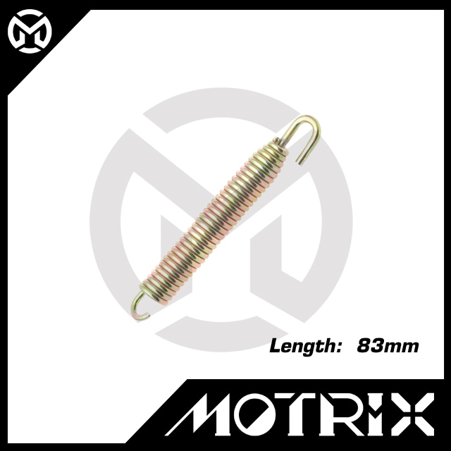 Motorcycle exhaust spring with turn and tip. Length: 83mm / Color: Gold ...