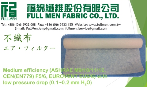 Nonwoven for air filtration