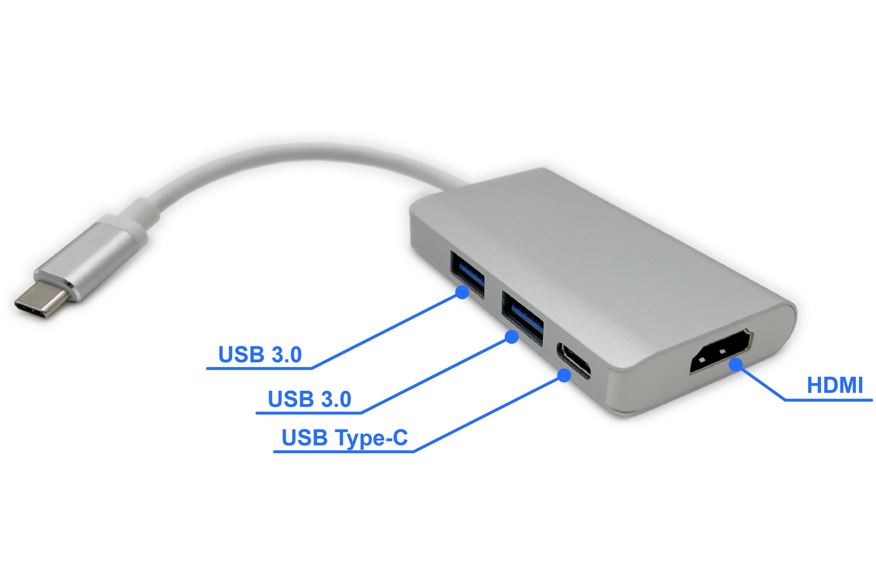 4in1 USB C cable port expansion hub