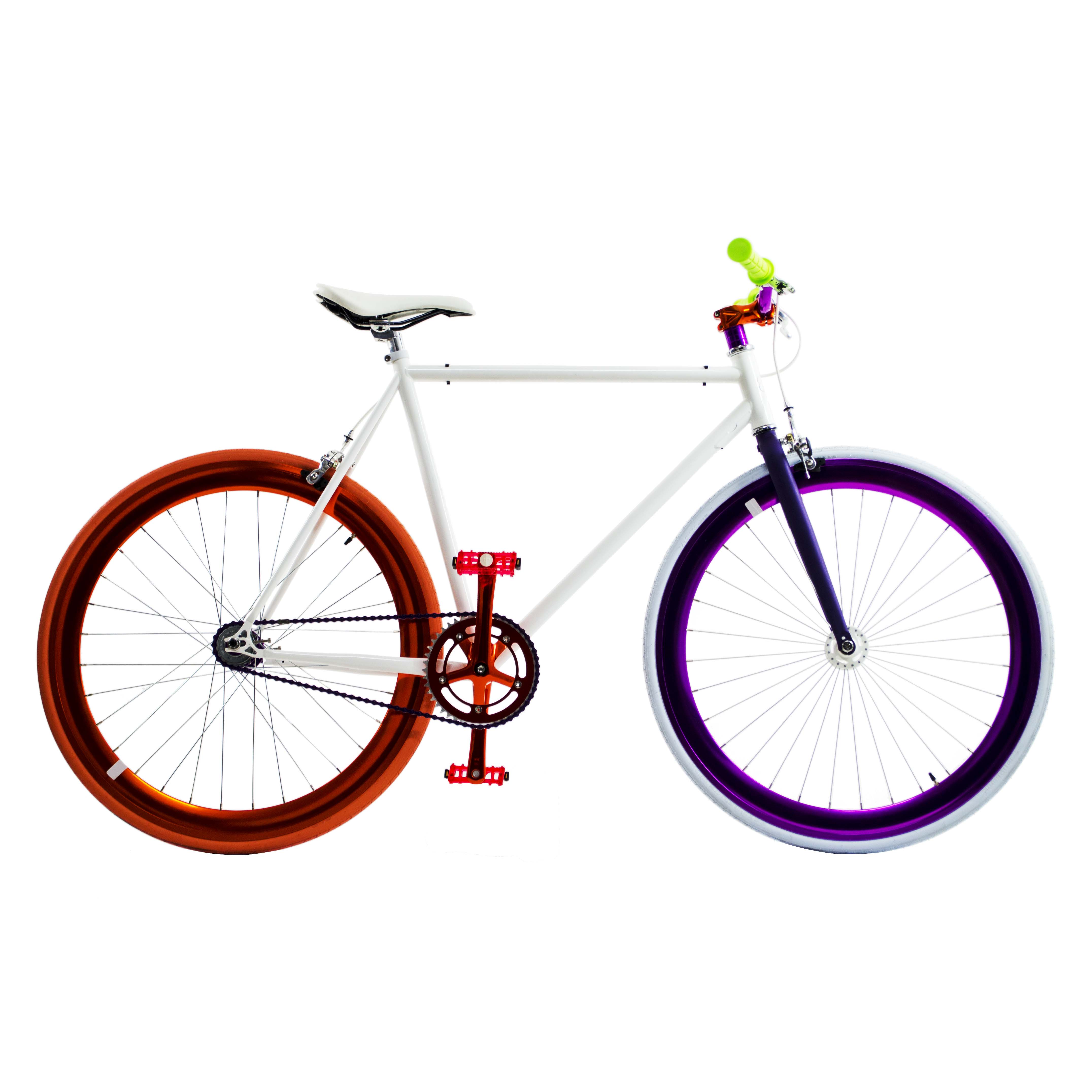 colorful fixie bikes