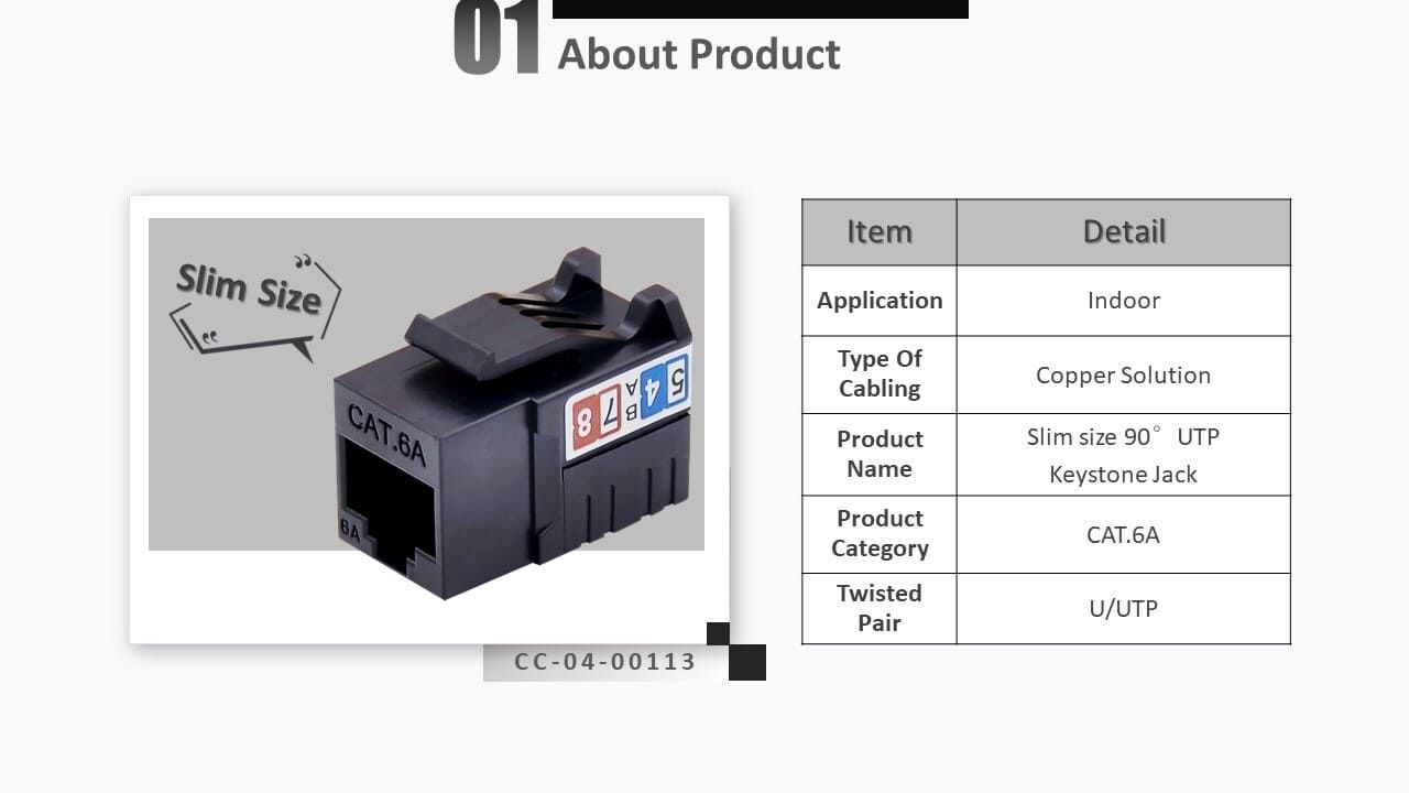 El conector trapezoidal CRXCONEC UTP de 90 grados se combina con la herramienta de manejo, es un diseño de dos colores, para que su centro de datos sea más simple y coherente, también proporcionamos una herramienta de perforación fácil y práctica.
