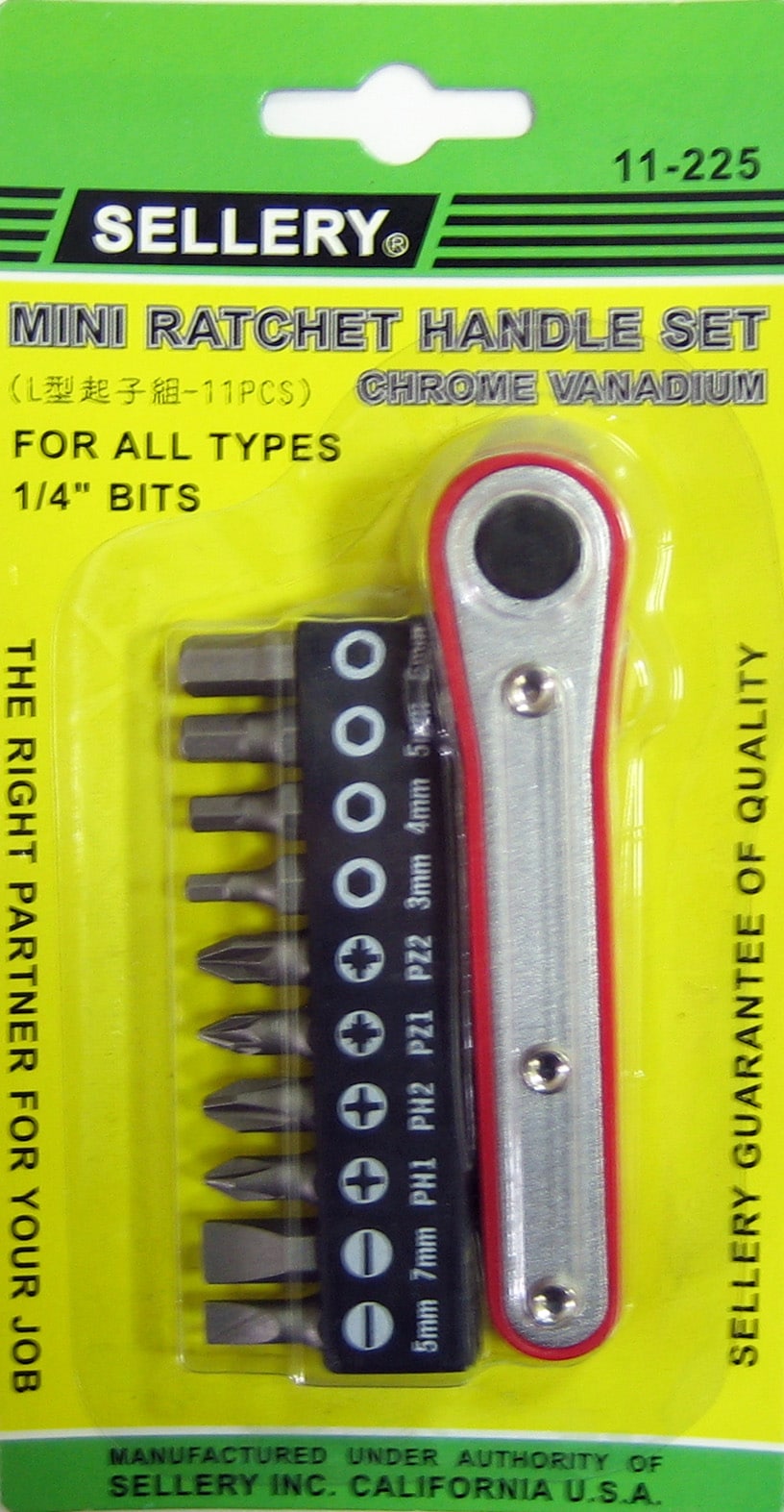 11PC MINI RATCHET HANDLE SET