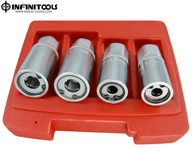 Metric Screw / Stud Puller Wrench Set,4piece,1/2" Driver