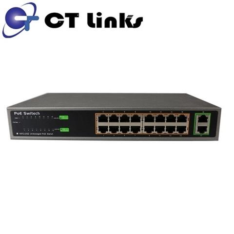 16 Port FE + 2 GbE POE Switch, IEEE802.3af/at