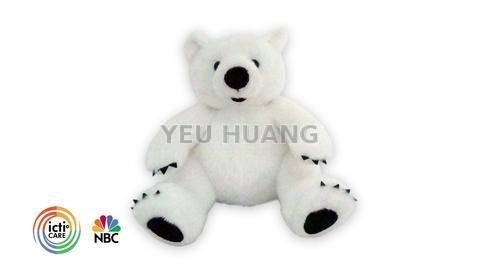 Plush fuzzy polar bear stuffed toy animal maker supplier factory manufacturer