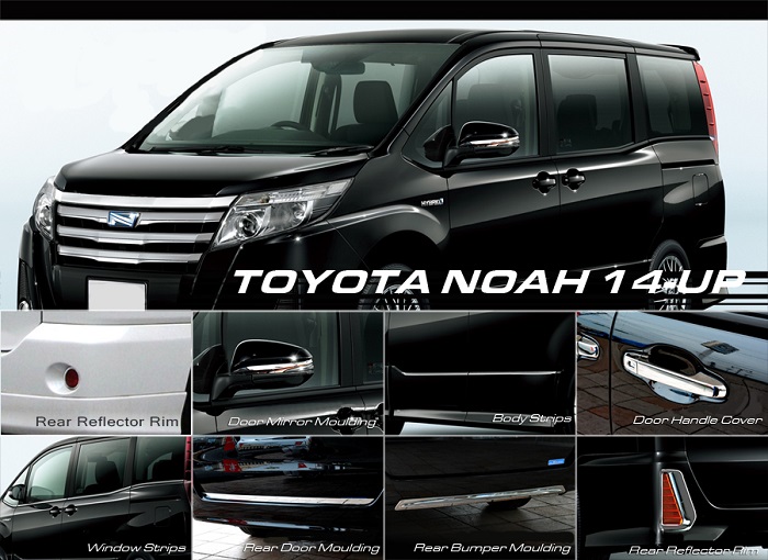 Toyota Noah 14UP Chrome Body Parts GOLDEN WATER MOTOR PARTS COMPANY