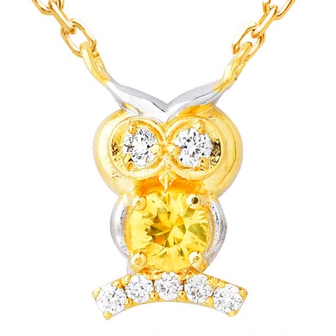 10K Yellow Gold Yellow Sapphire Necklace