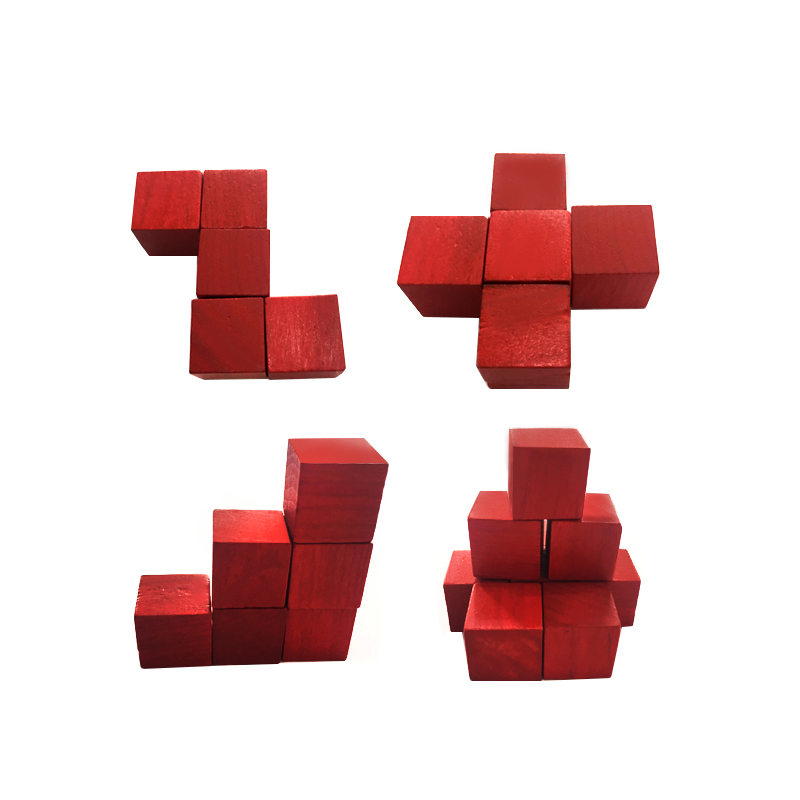2cm Red Wood Cube Taiwantrade