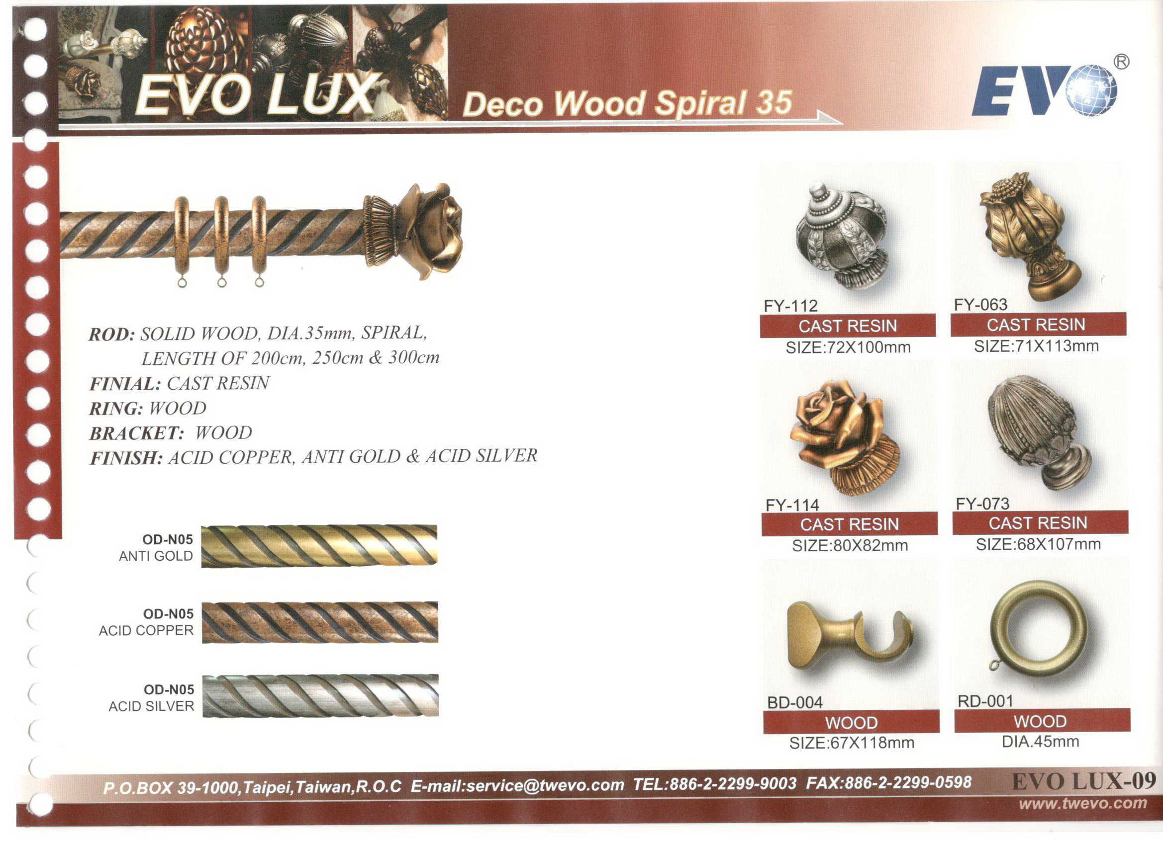 Drapery Hardware Wood Curtain Rods Evo Hardware Co Ltd